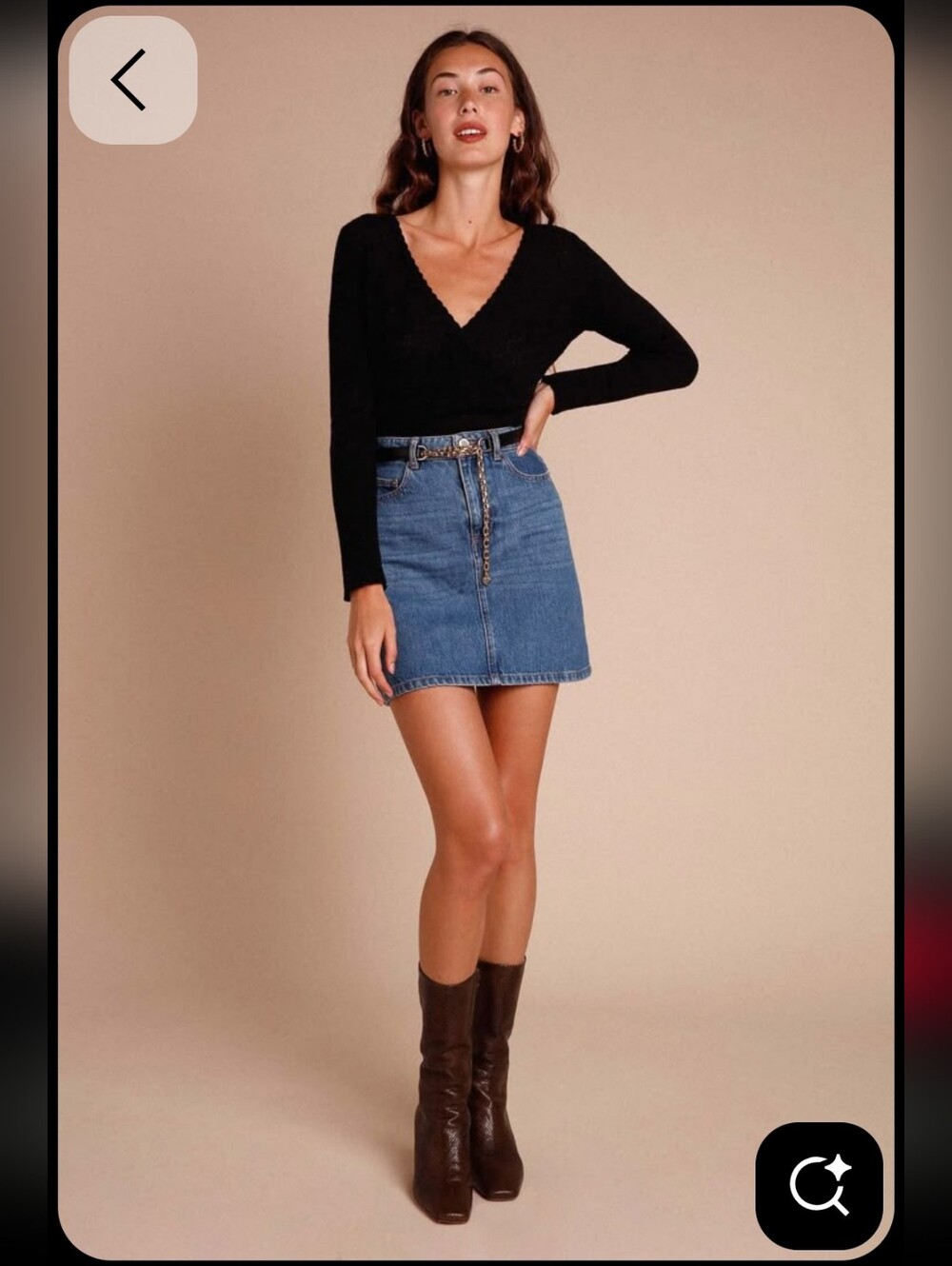 Rouje Denise Denim Mini Skirt in Blue